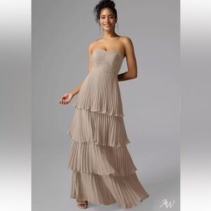 Elegant Strapless Tiered Dress